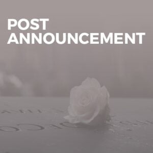 Post Announcement